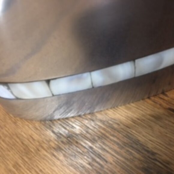 Vintage Paradigm Exclusives Stainless Steel Bathroom Set of 4 pieces MOP Inlay - Picture 2 of 8